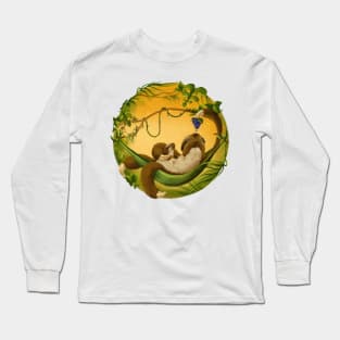 Sloth Mama & Baby Long Sleeve T-Shirt